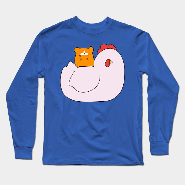 Chicken and Hamster Long Sleeve T-Shirt by saradaboru
